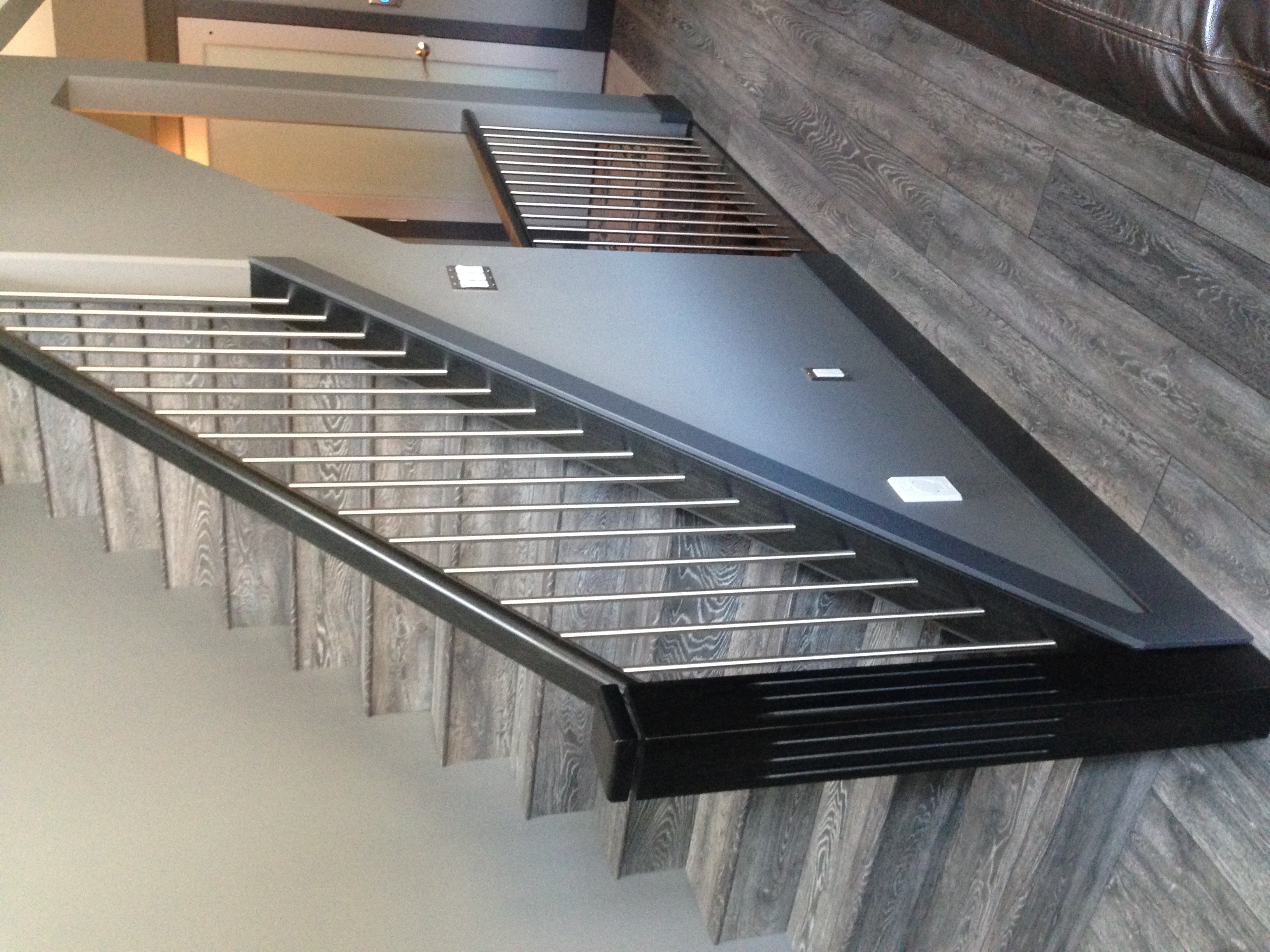 Modern staircase railing Kelowna